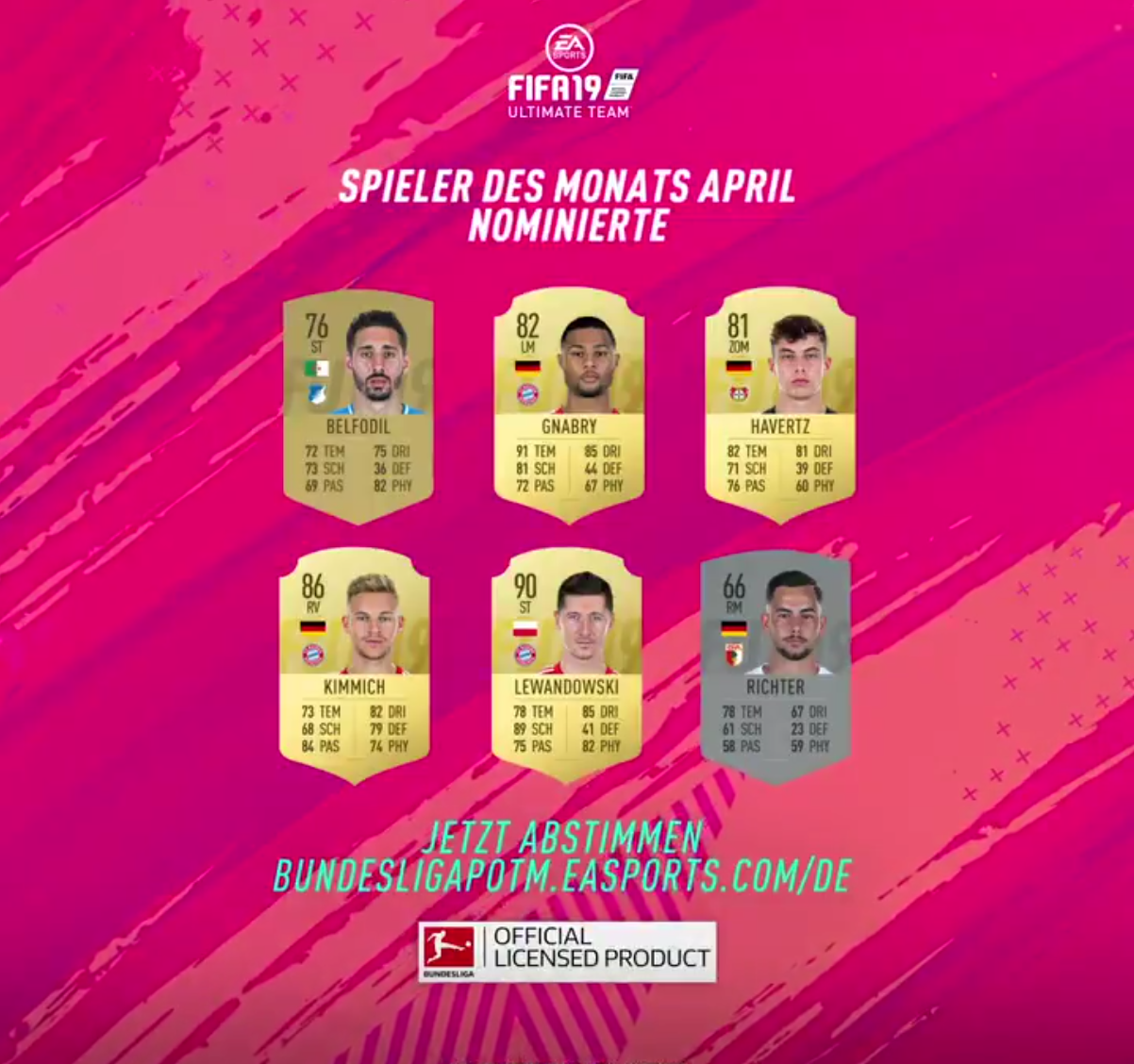 candidati potm aprile bundesliga fut 19