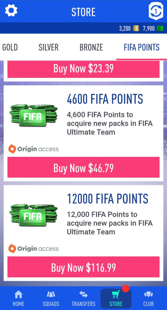 buy fifa points android companion points