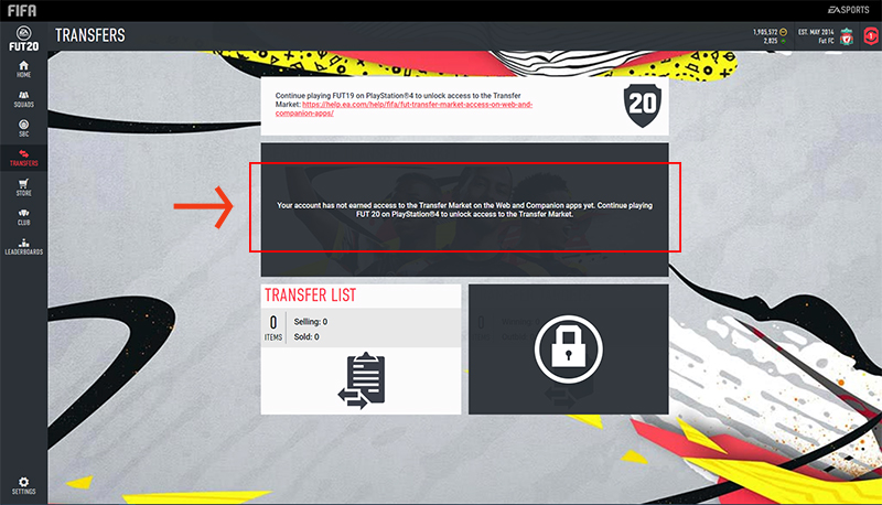fut transfer market access 1