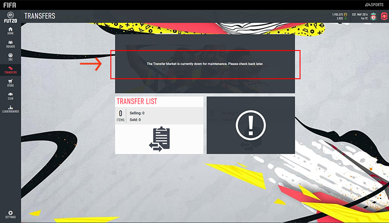 fut transfer market access maintenance