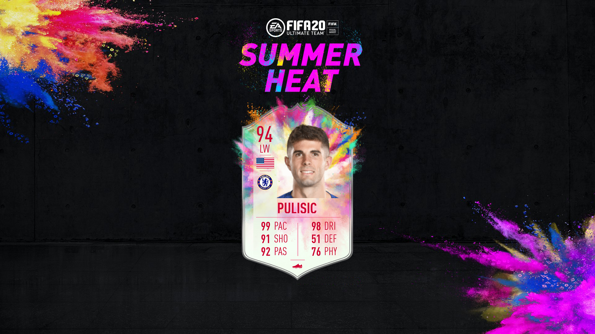 cover card editor pulisic fifa 20 summer heat