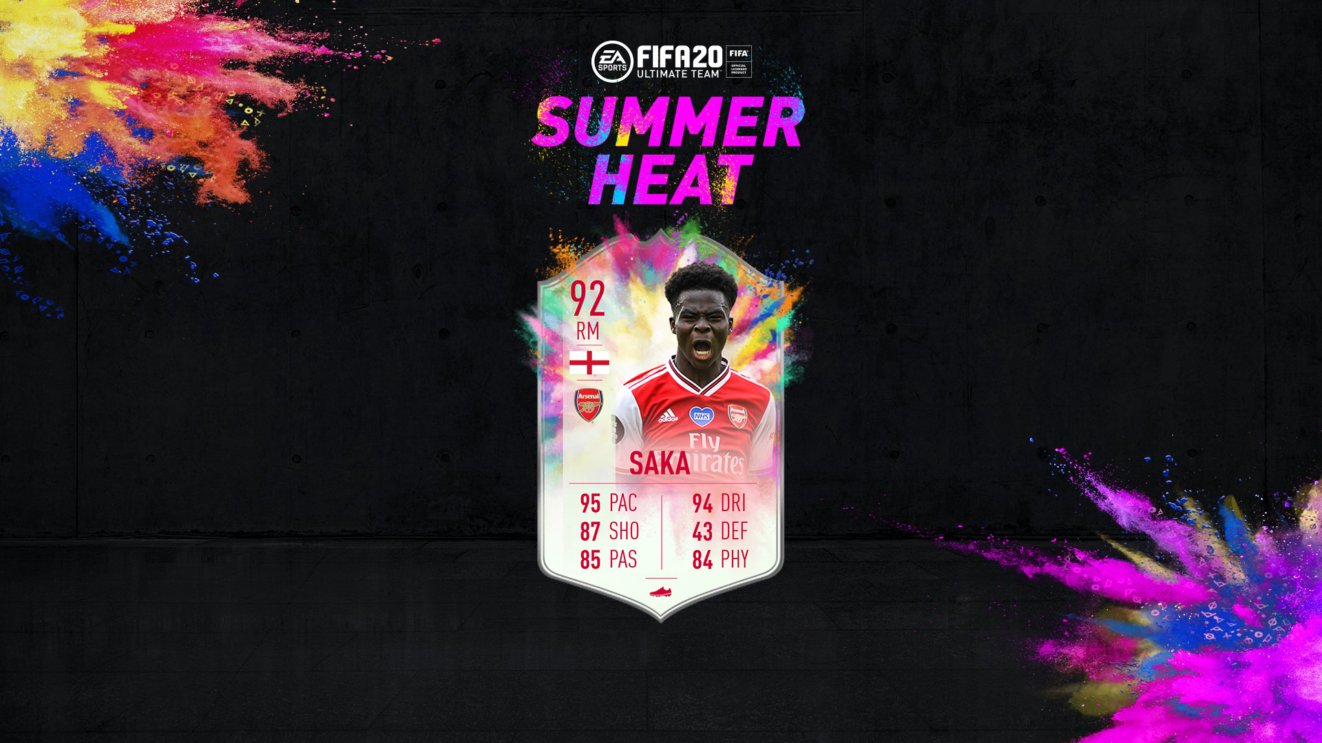 cover card saka editor fifa 20 summer heat