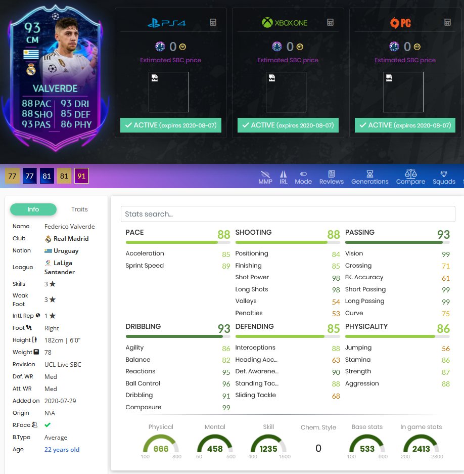 stats valverde rttf fifa 10