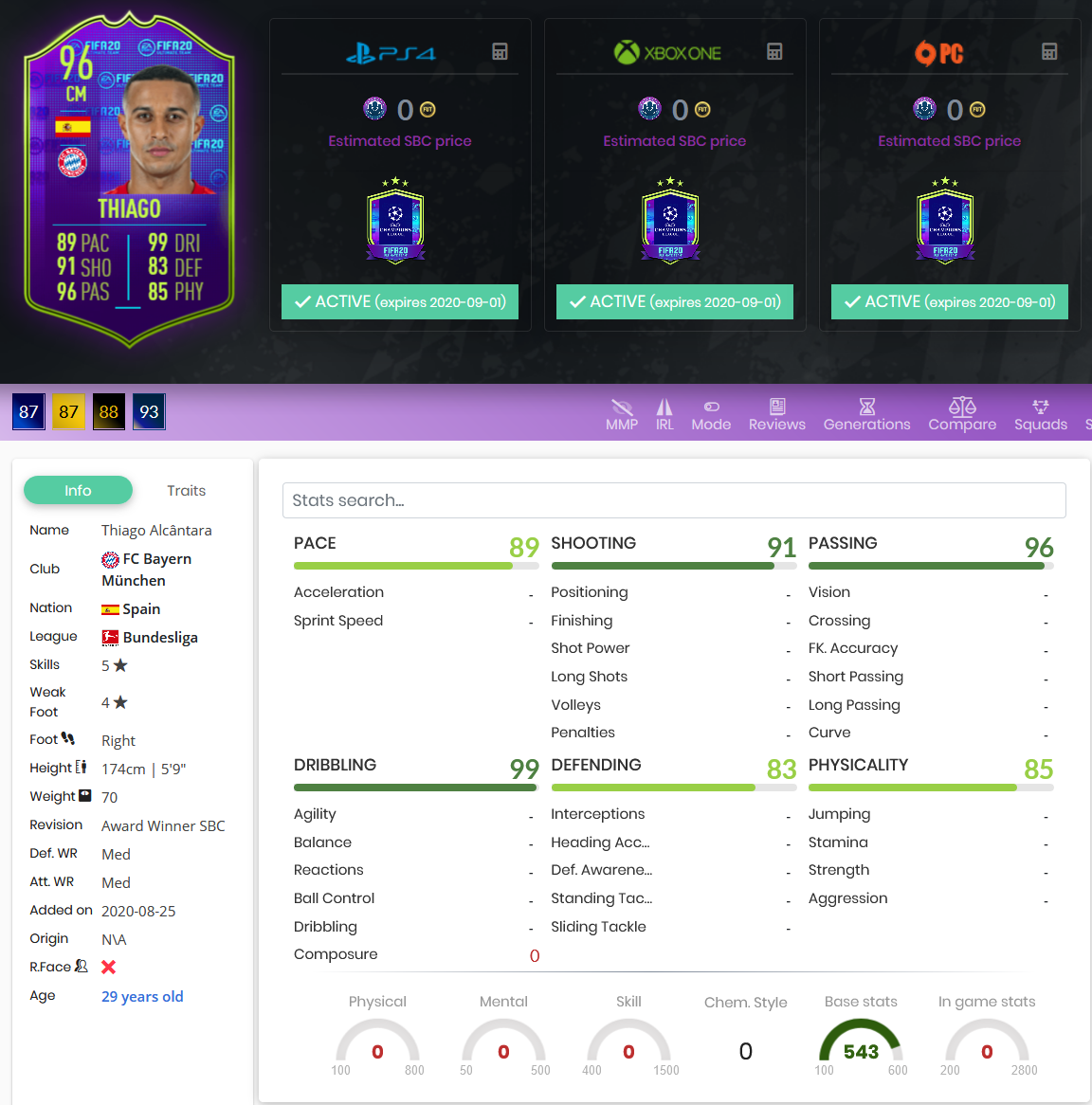 stats thiago motm fifa 20
