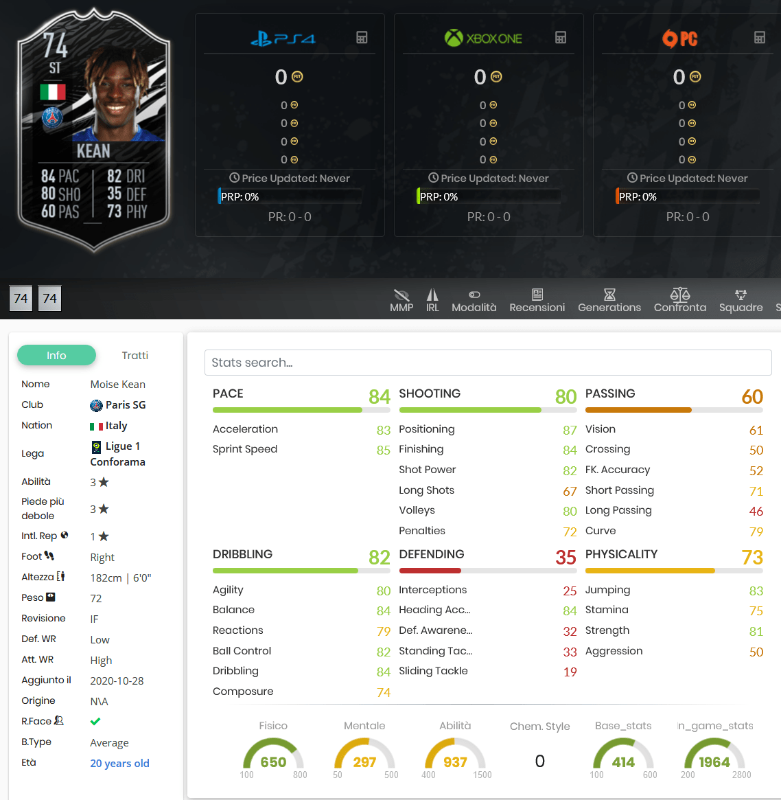 kean silver star fifa 21