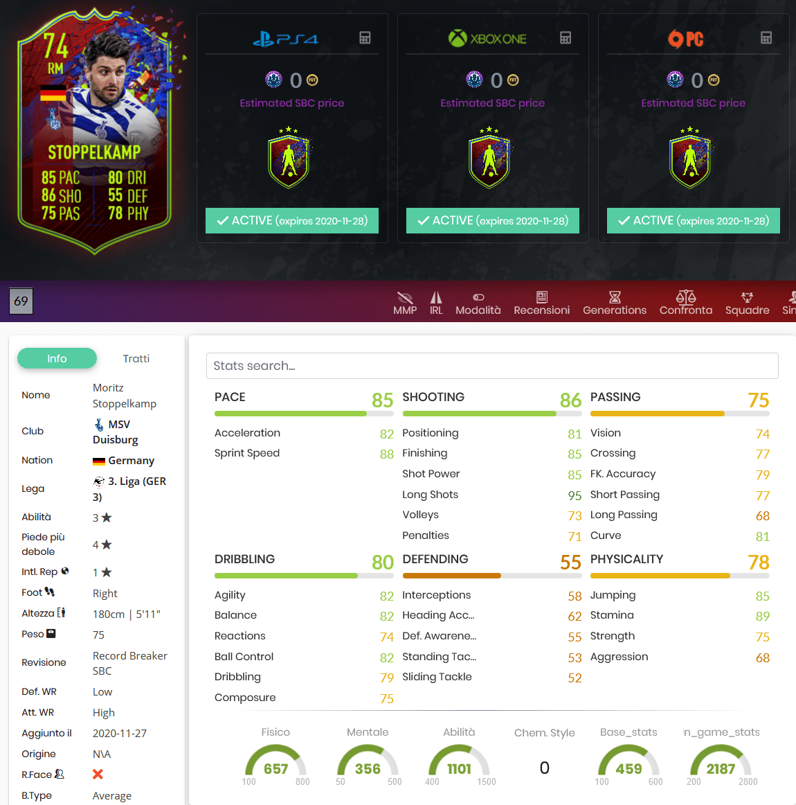 mortiz rb silver stars fifa 21