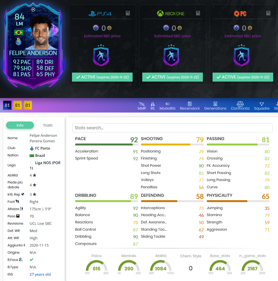 stats felipe andersson rttf fifa 21