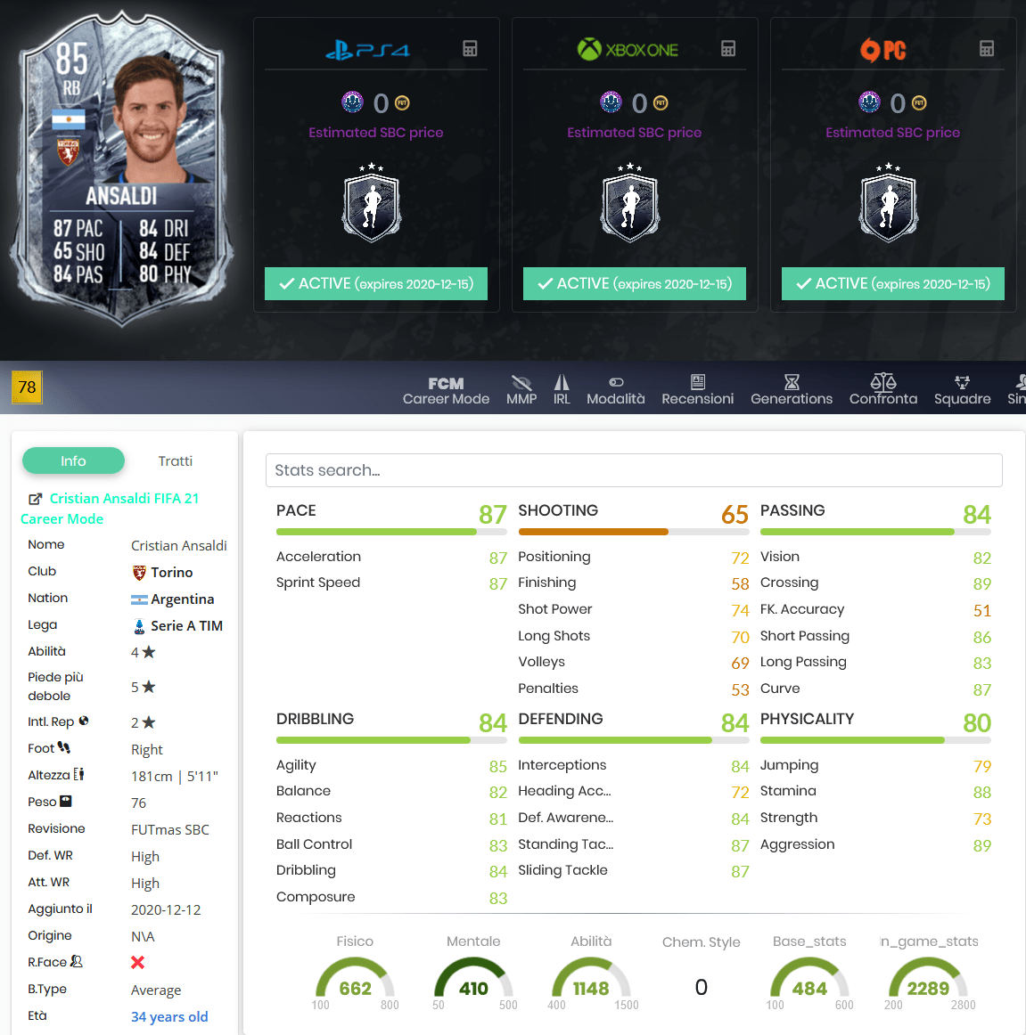 stats ansaldi freeze fifa 21