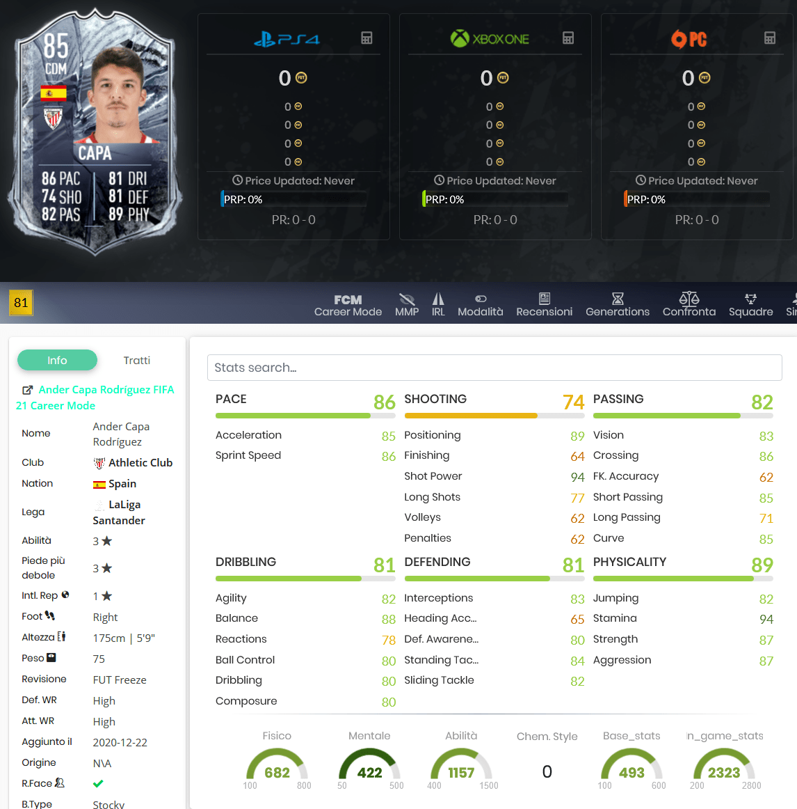 stats capa freeze fifa 21
