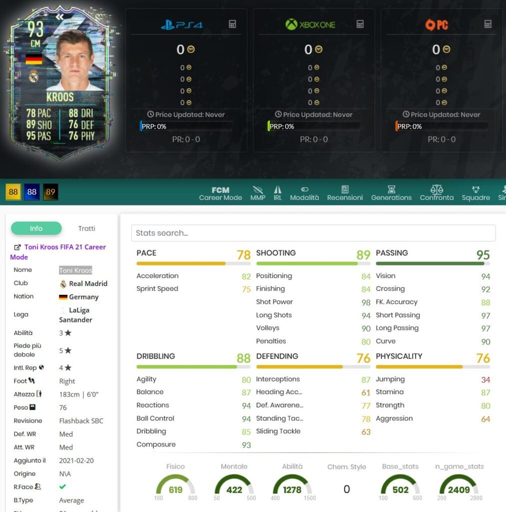 stats toni kroos flashback fifa 21