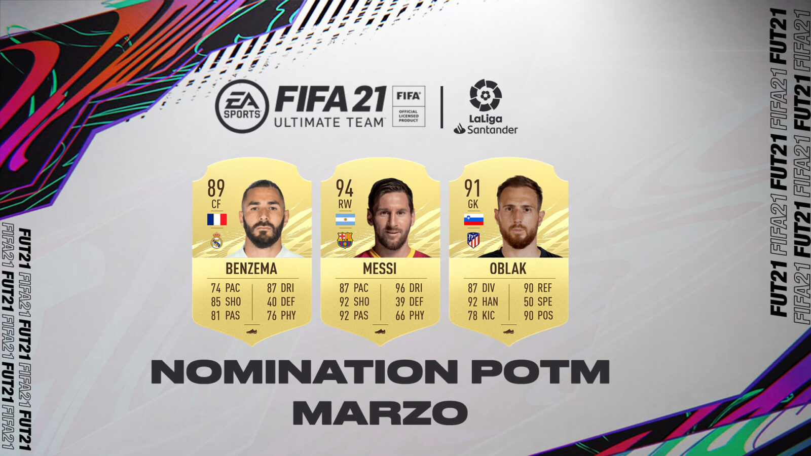 cover nomination marzo potm liga fifa 21