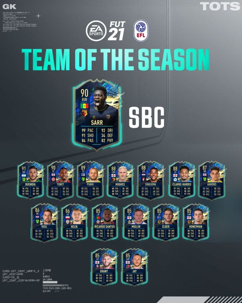 sarr tots fifa 21