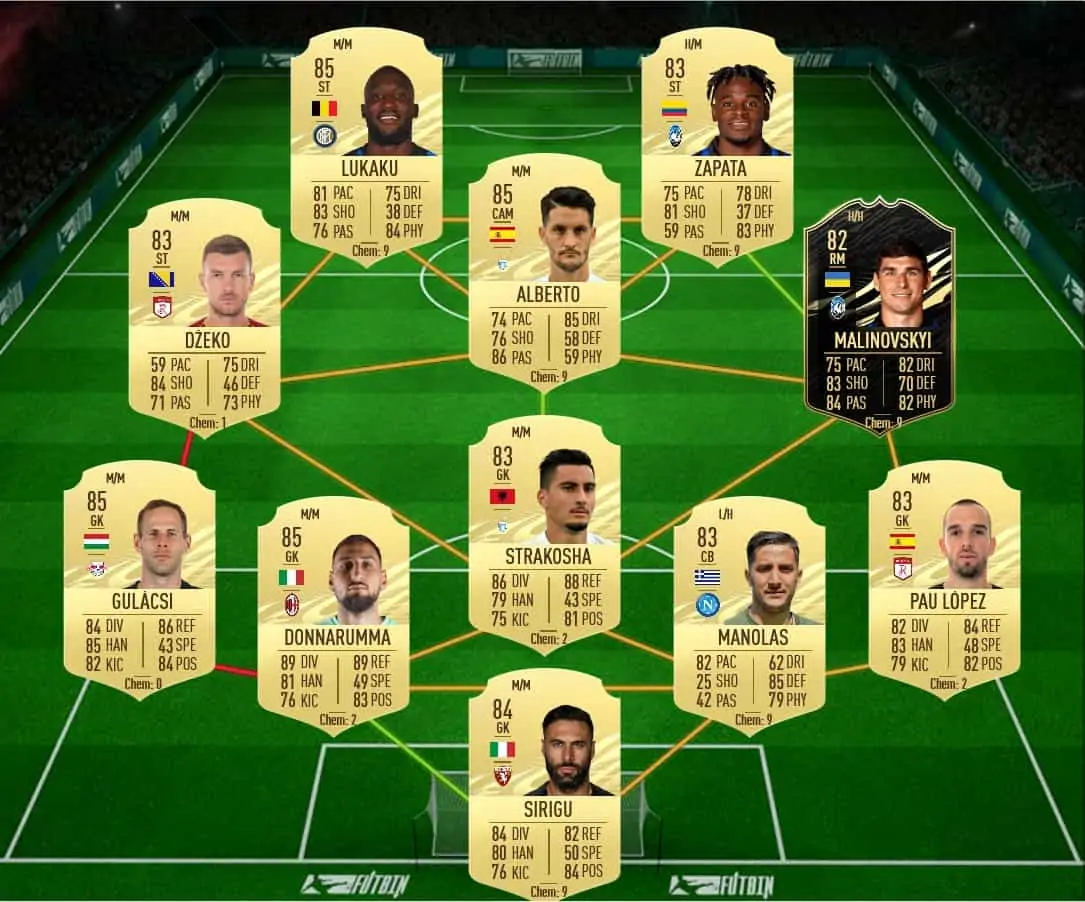 soluzione 2 Dzeko showdown fifa 21