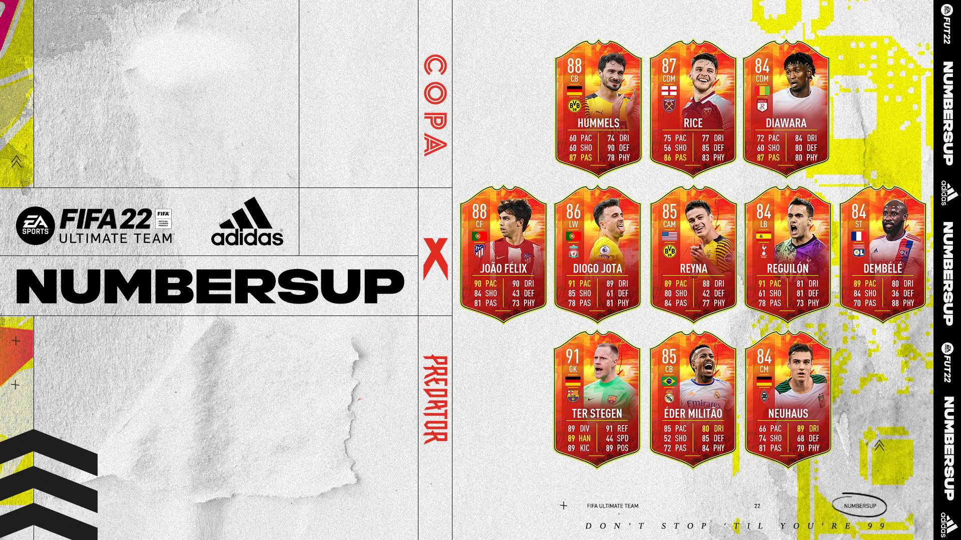 FIFA 22 Team NumebersUp Ecco le carte della promo Adidas