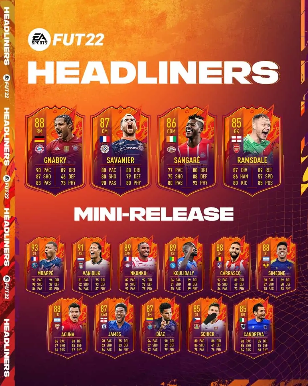 mnini release team 1 headliners fifa 22