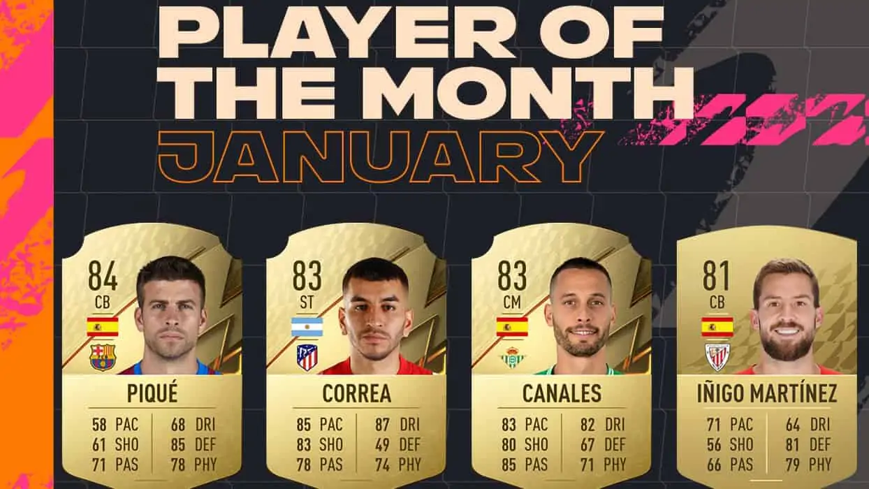 cover nomination potm january liga fifa 22