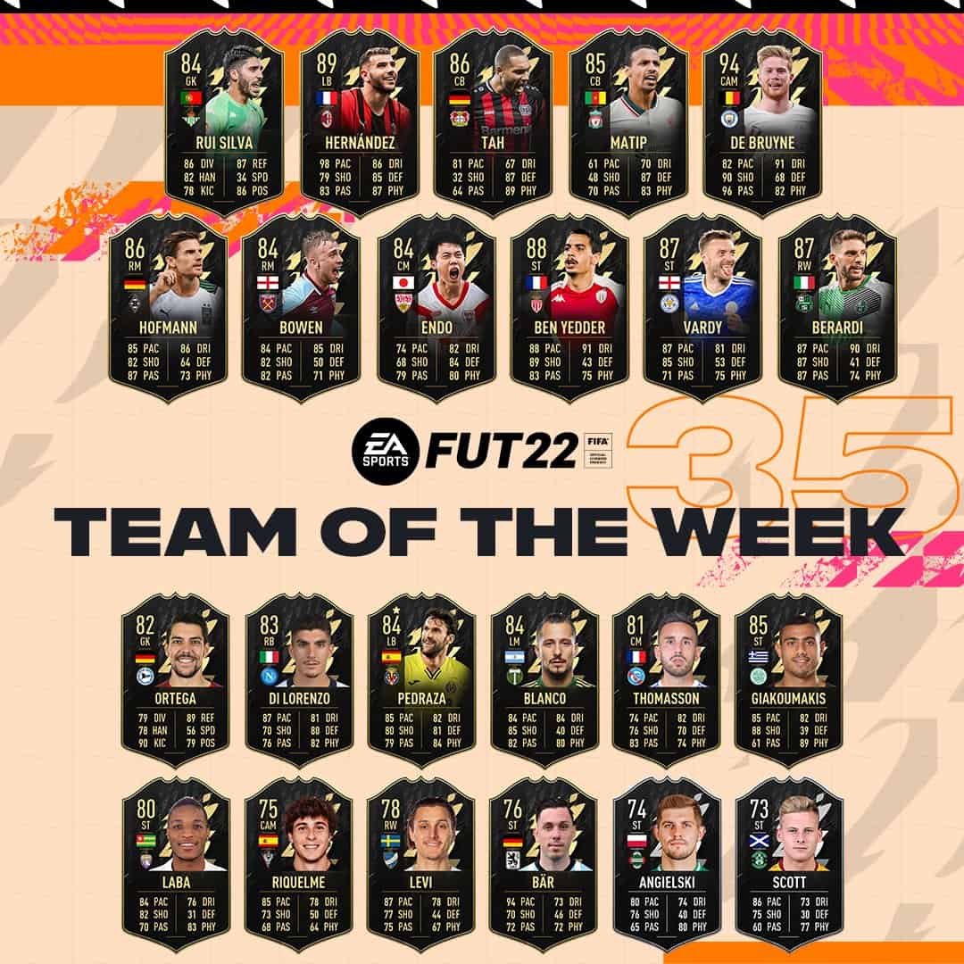 FIFA 22: TOTW 35 La nuova squadra della settimana disponibile nei pacchetti dalle 19:00 FIFA 22: TOTW 35 La nuova squadra della settimana disponibile nei pacchetti dalle 19:00