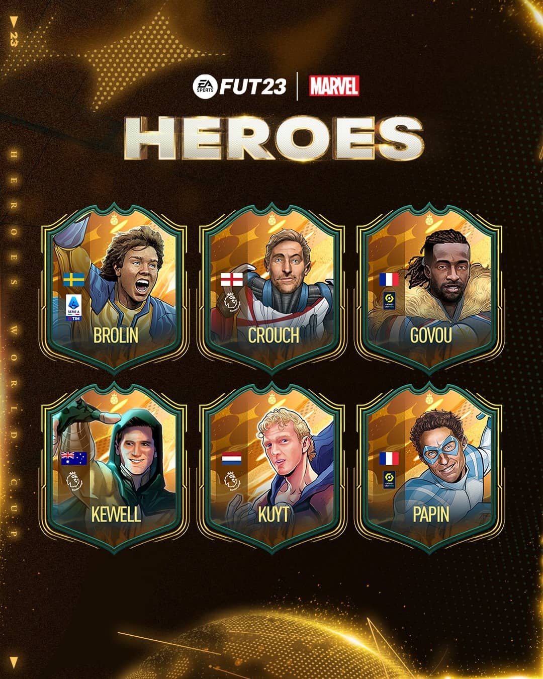 FIFA 23: Annunciate sei nuove carte heroes. Crouch, Brolin, Papin, Kuyt, Kewell e Govou