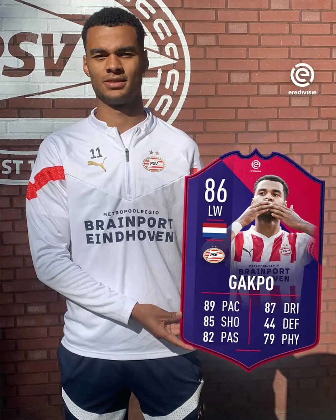 Cody Gakpo FIFA 23 SBC POTM Eredivisie Settembre.