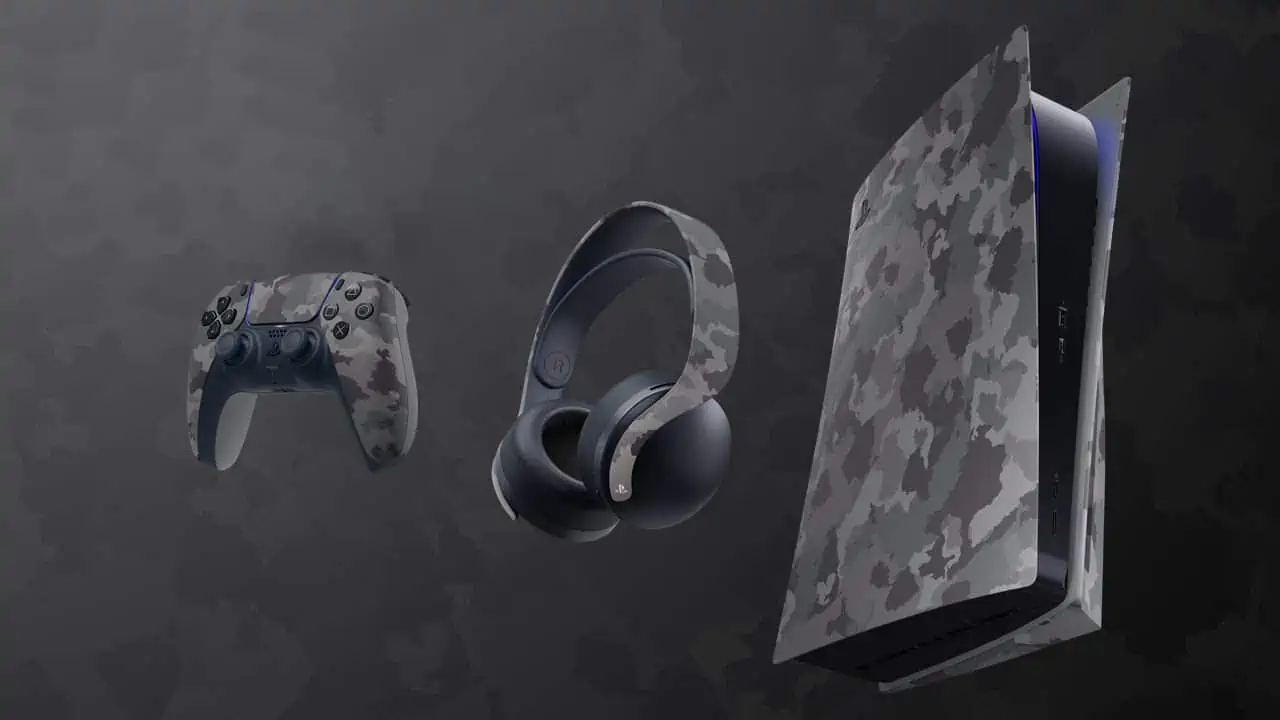 cover ps5 Grey Camouflage Collection
