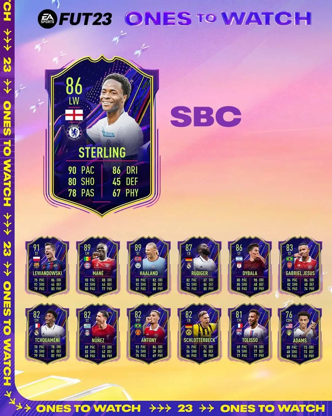 FIFA 23 SBC Raheem Sterling OTW.