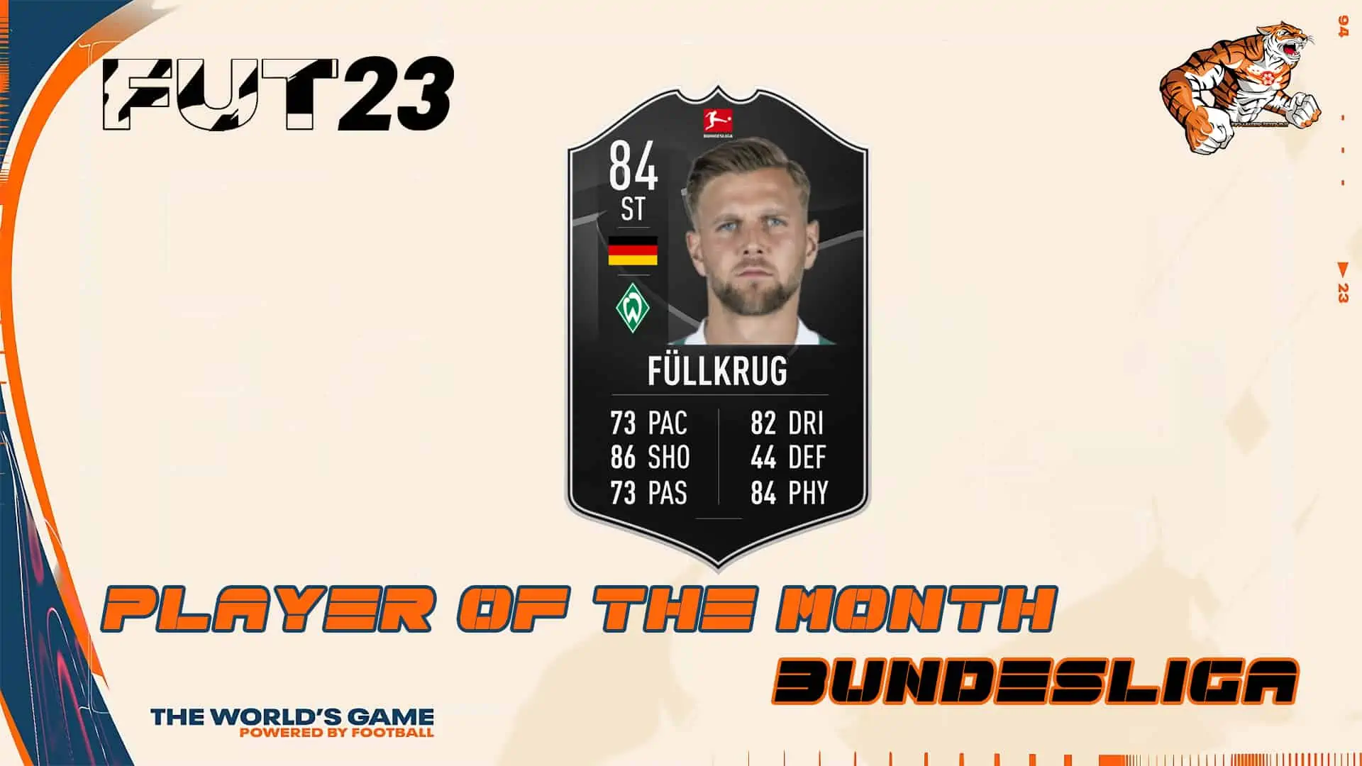 cover potm september Niclas Fullkrug fifa 23