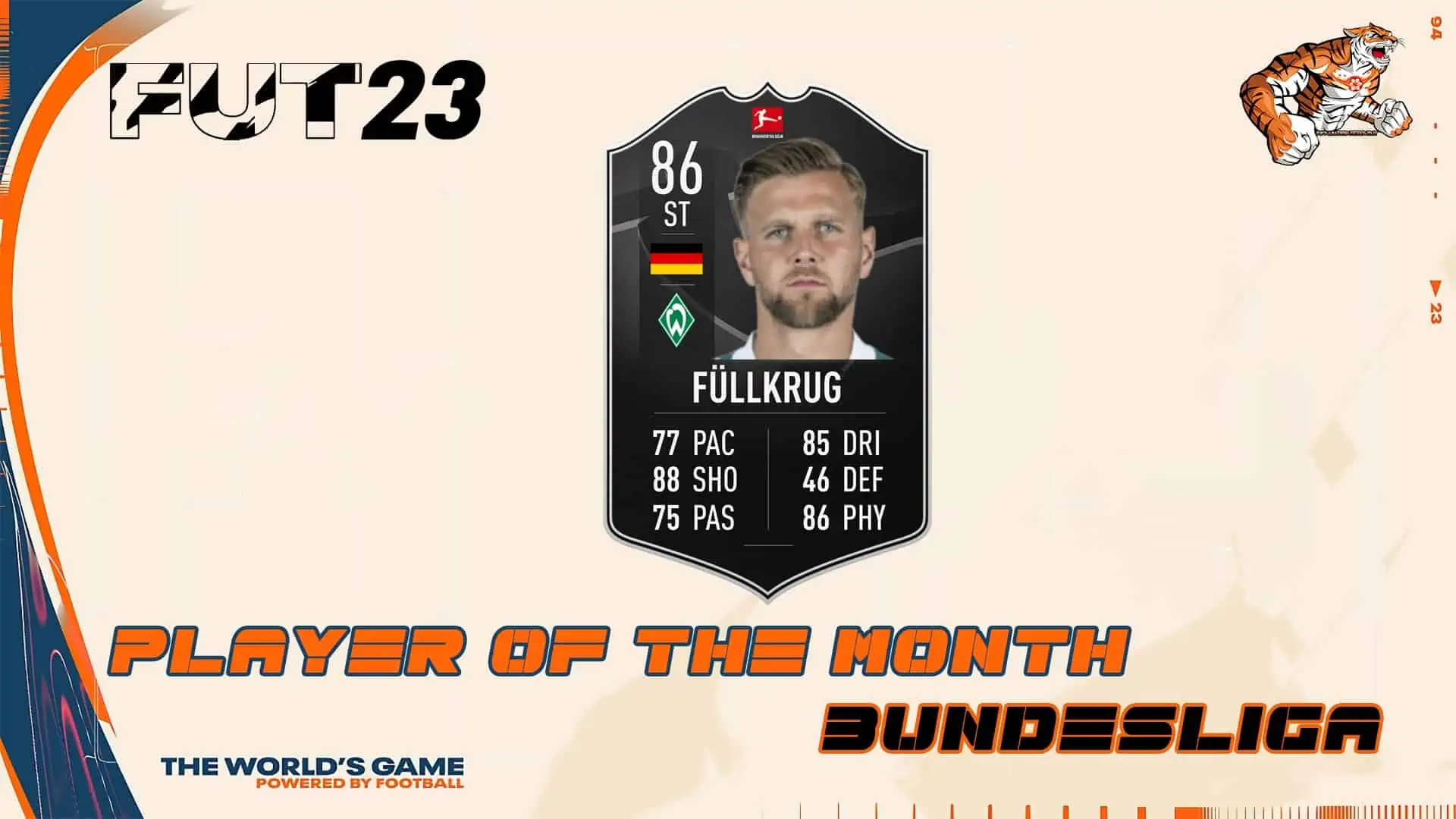 FIFA 23 SBC Niclas Fullkrug POTM Ottobre: Il Player Of The Month della Bundesliga.