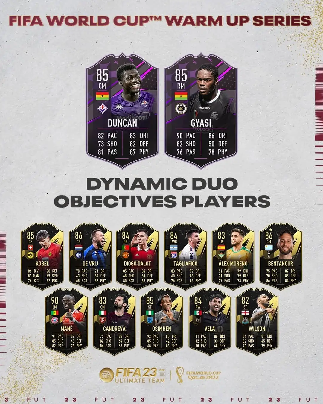 FIFA 23 Obiettivi Duncan e Gyasi Coppia D'Assi.