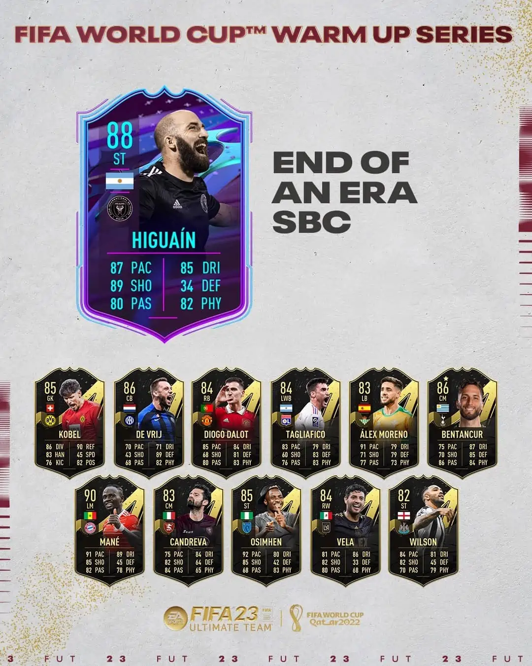 FIFA 23 SBC Gonzalo Higuain Fine di un'Era: La carta speciale End Of An Era dell'attaccante