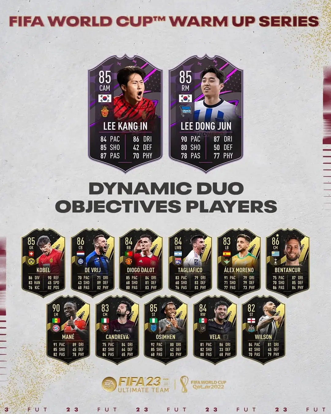 FIFA 23 Obiettivi Kangin Lee e Dong Jun Lee Coppia D'Assi: Annunciate due nuove carte Dynamic Duos