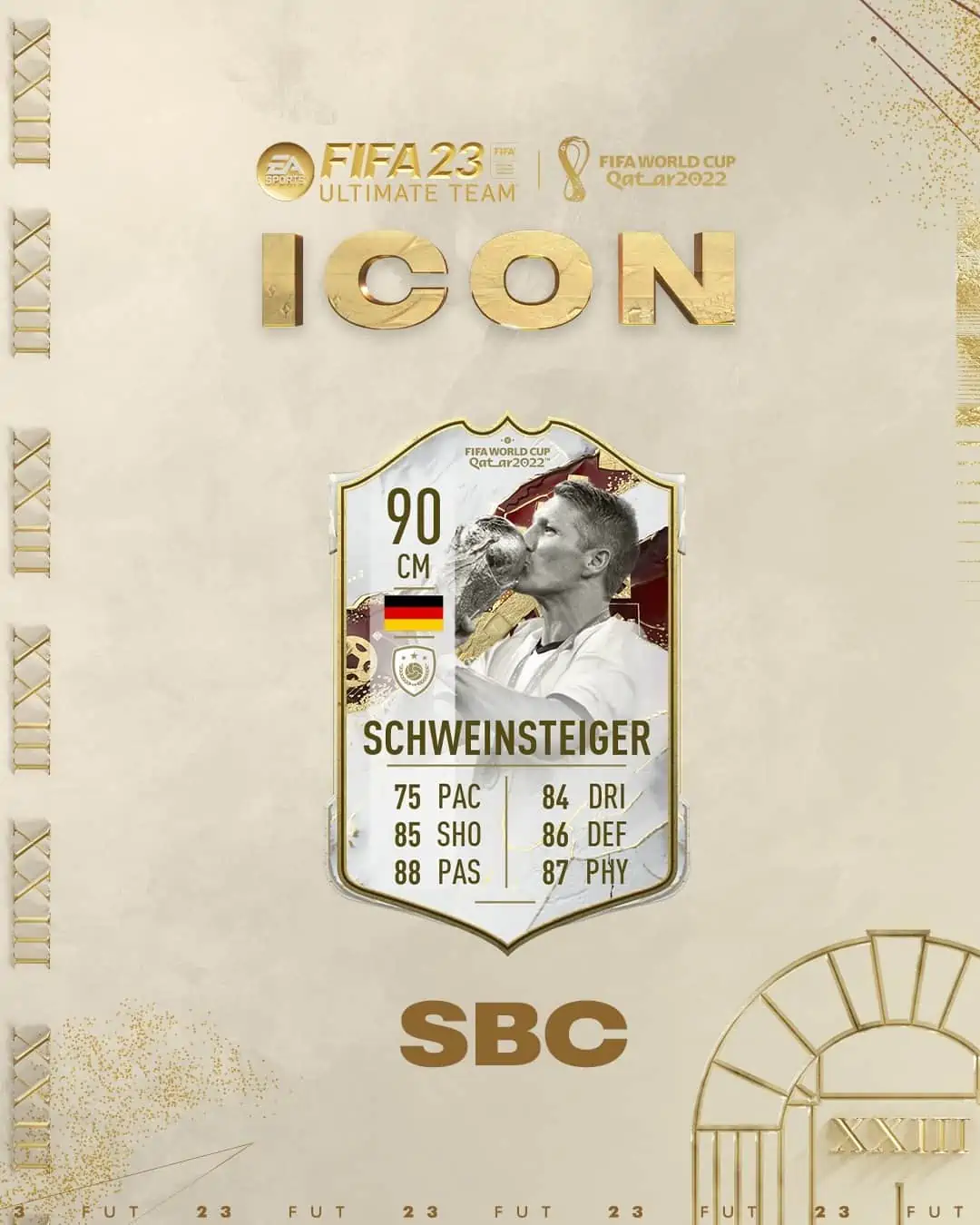 FIFA 23 SBC Bastian Schweinsteiger World Cup Icon: Carta della Coppa Del Mondo per il tedesco