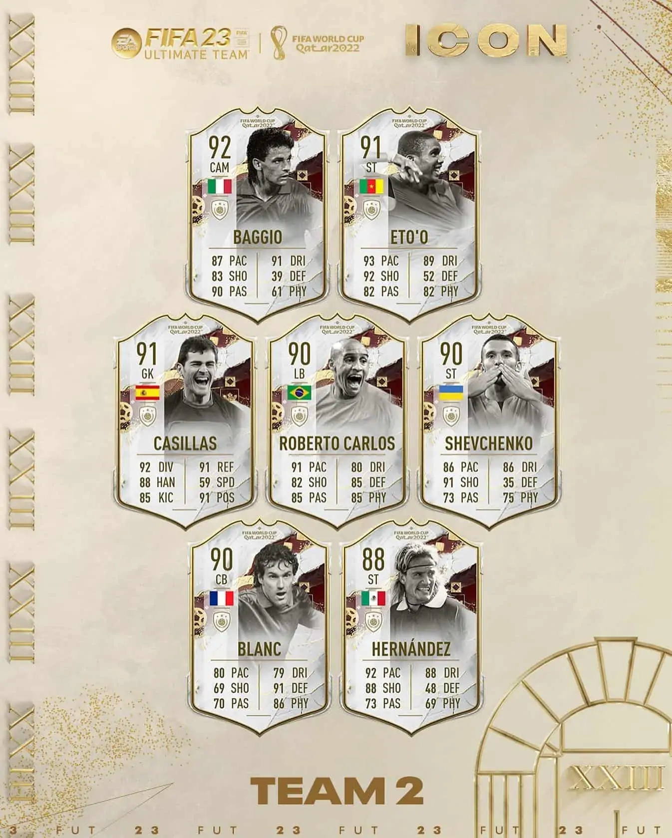 FIFA 23 Team 2 World Cup Icon: La nuova squadra disponibile nei pacchetti dal 2 dicembre