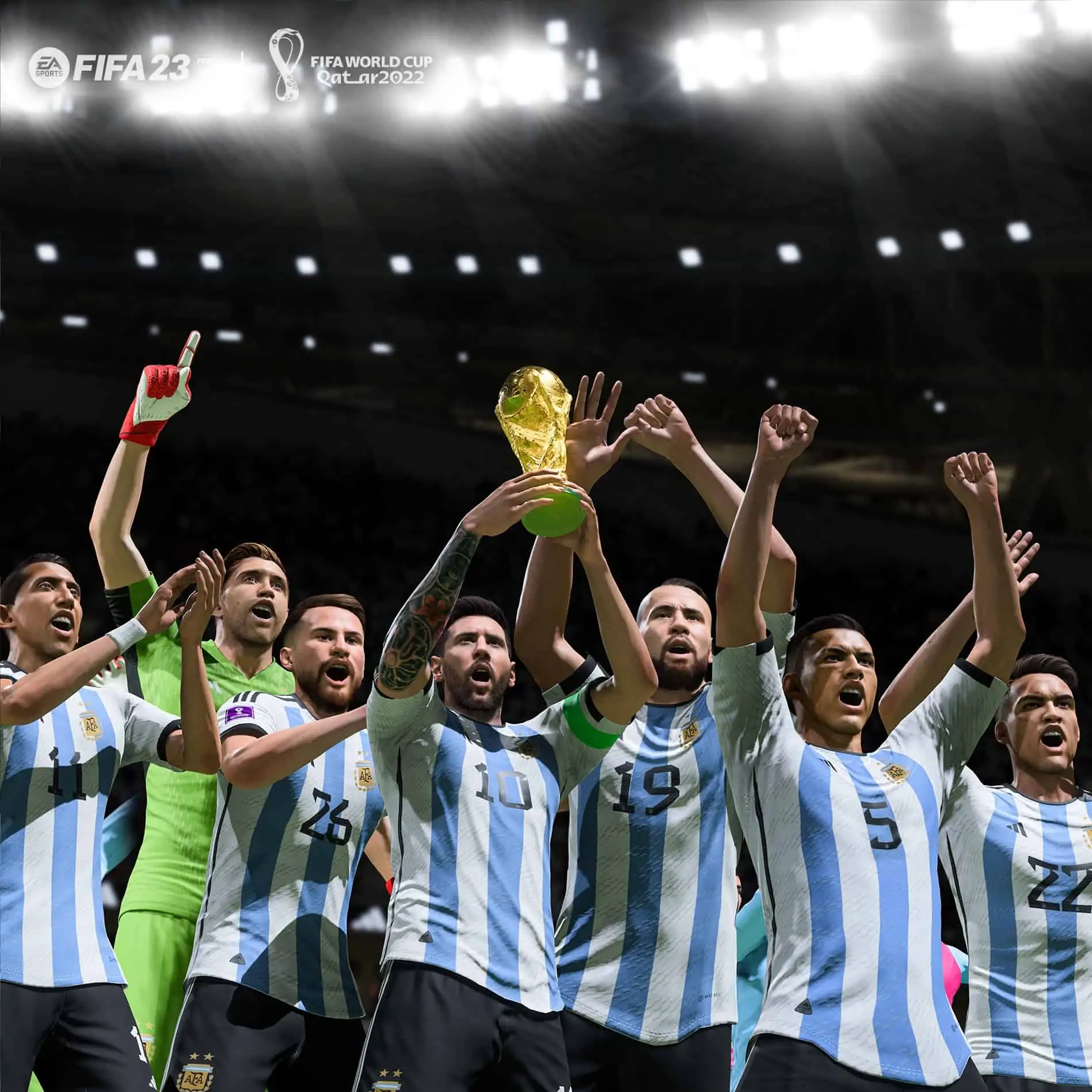 FIFA 23 Argentina vince la Coppa Del Mondo Qatar 2022.