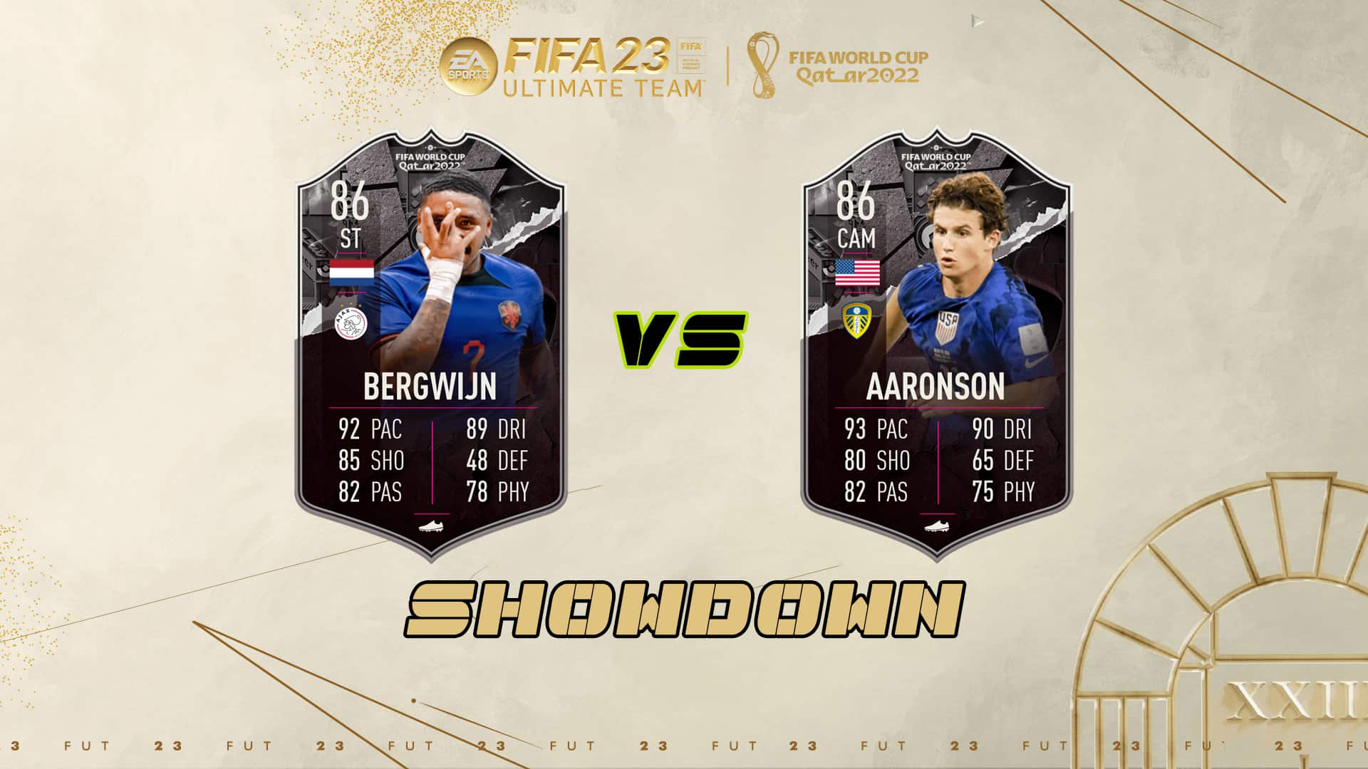 FIFA 23 SBC Bergwijn VS Aaronson Showdown: Disponibili due nuove carte speciali