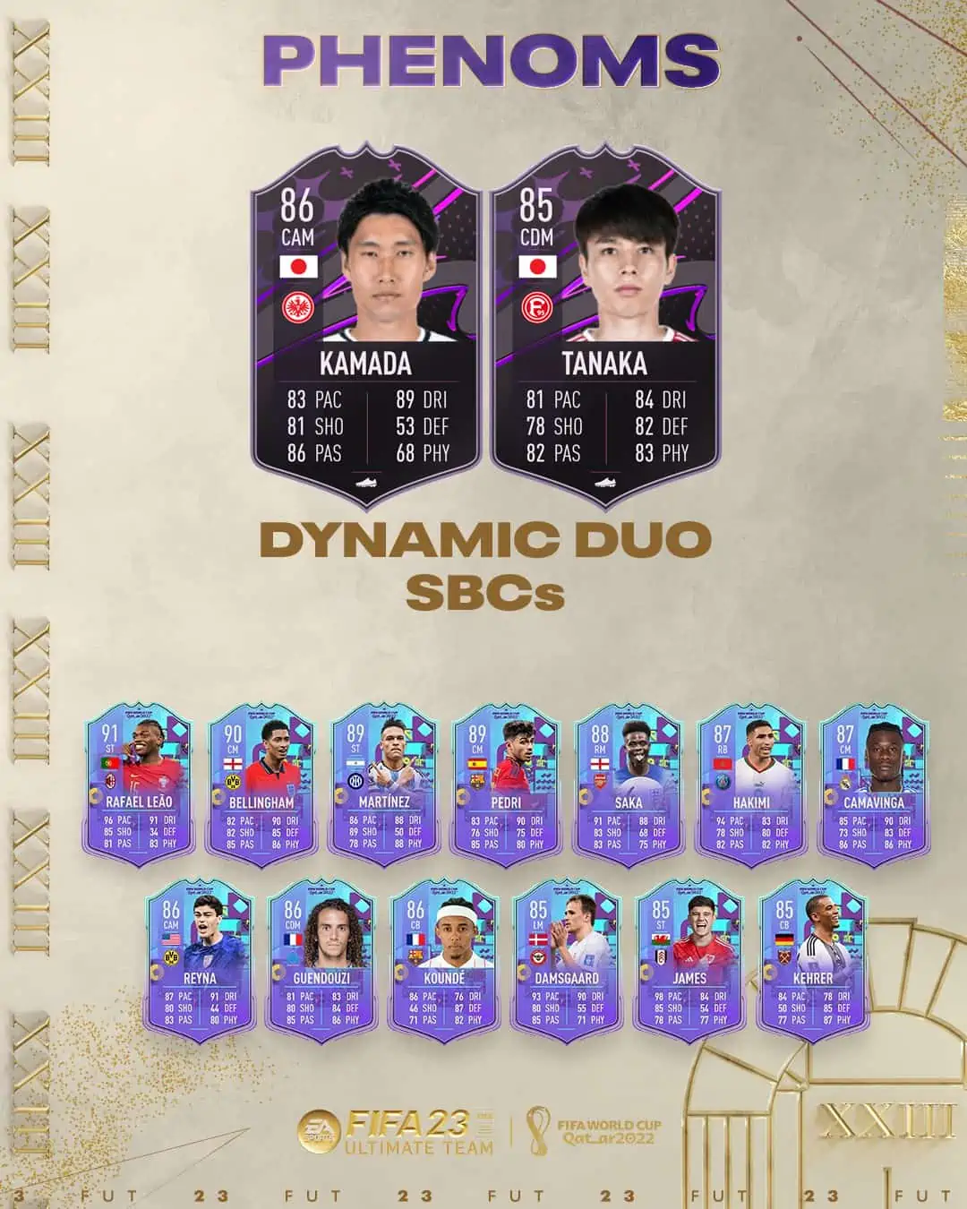 FIFA 23 SBC Kamada e Tanaka Coppia D'Assi: Annunciate due nuove carte Dynamic Duo.