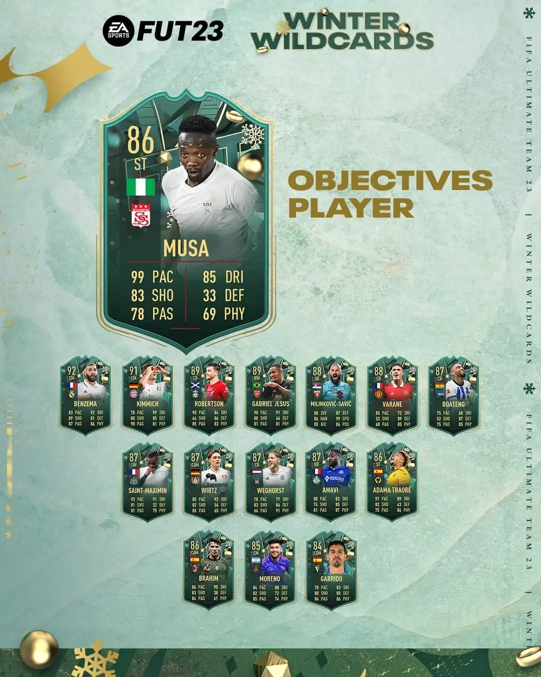 FIFA 23 Obiettivi Ahmed Musa Winter Wildcards: La carta Jolly Invernali del nigeriano.