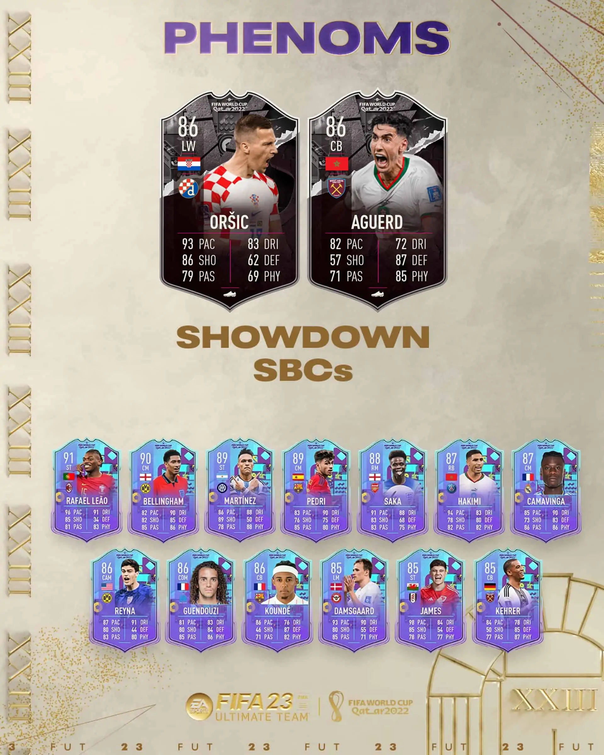 FIFA 23 SBC Orsic VS Aguerd Showdown: Disponibili due nuove carte speciali.