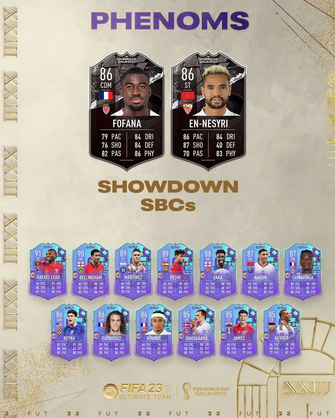 FIFA 23 SBC Fofana VS En-Nesyri Showdown: Disponibili due nuove carte speciali.