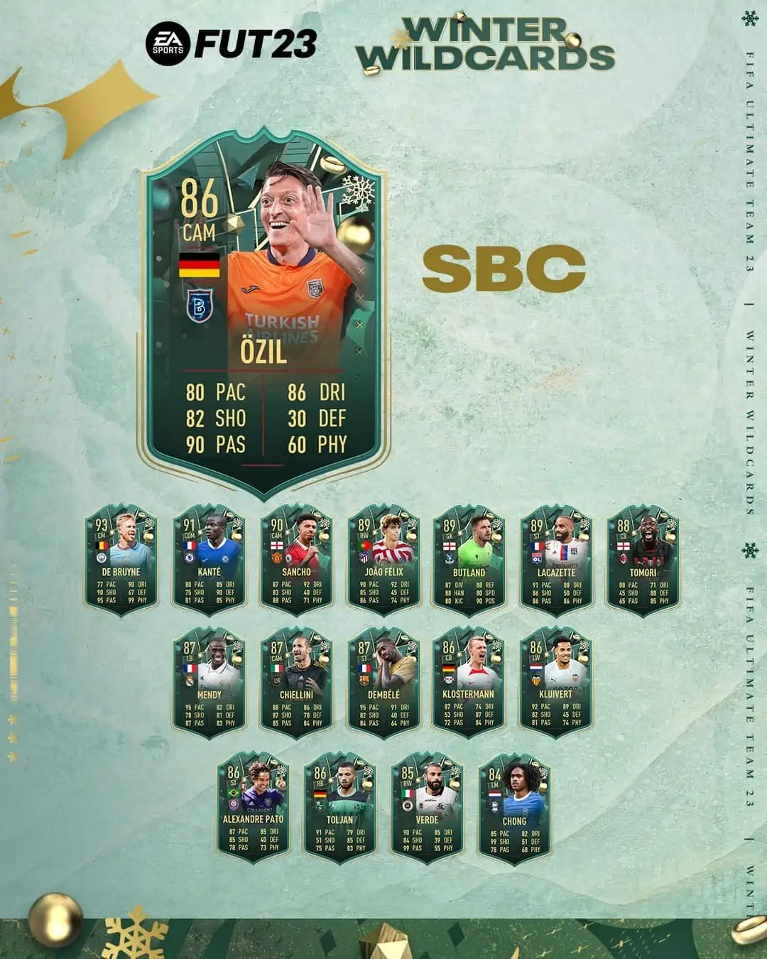 FIFA 23 SBC Mesut Ozil Winter Wildcards: La carta Jolly Invernali del tedesco.