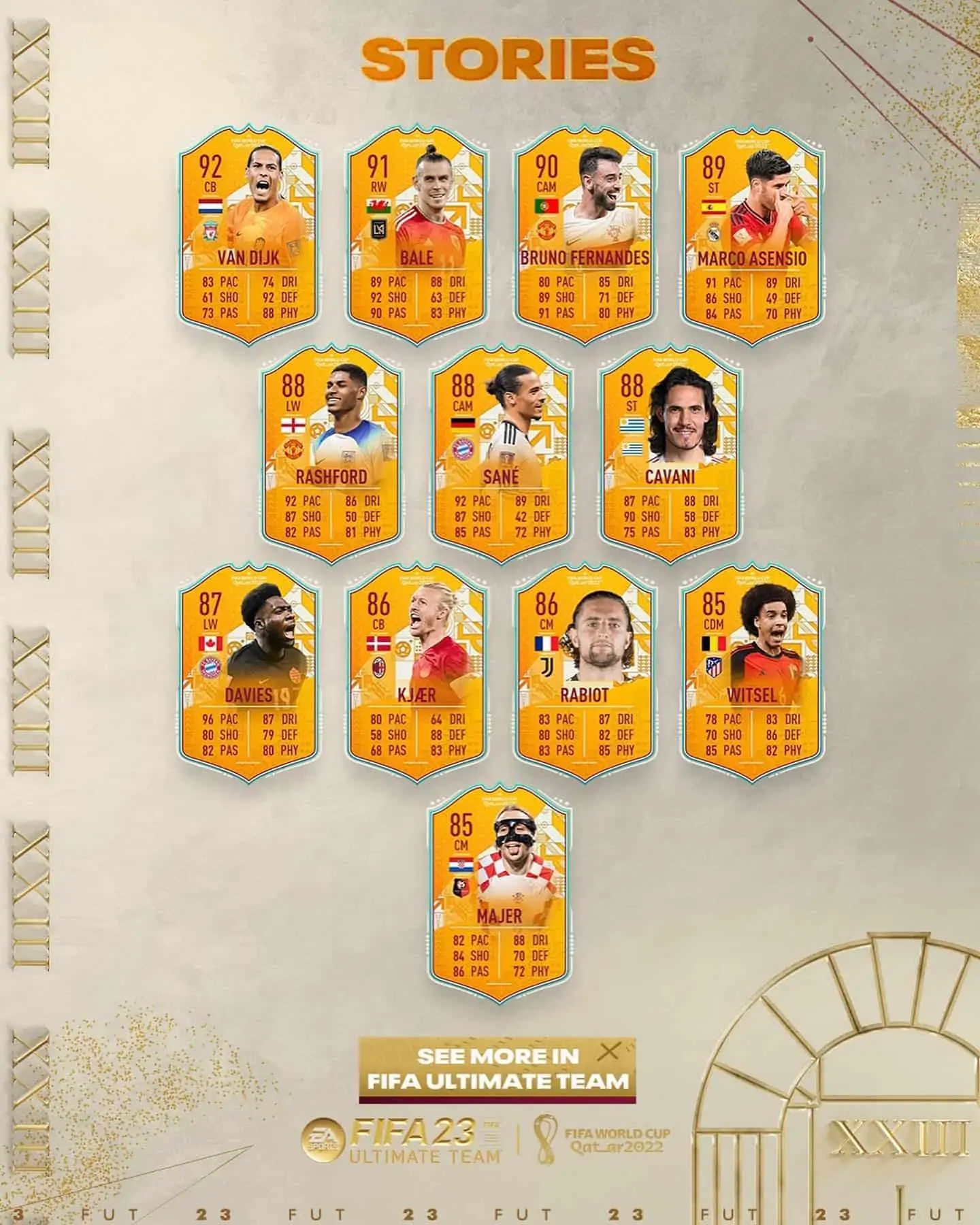 FIFA 23 Team World Cup Stories: Le nuove carte speciali disponibili nei pacchetti dal 2 dicembre