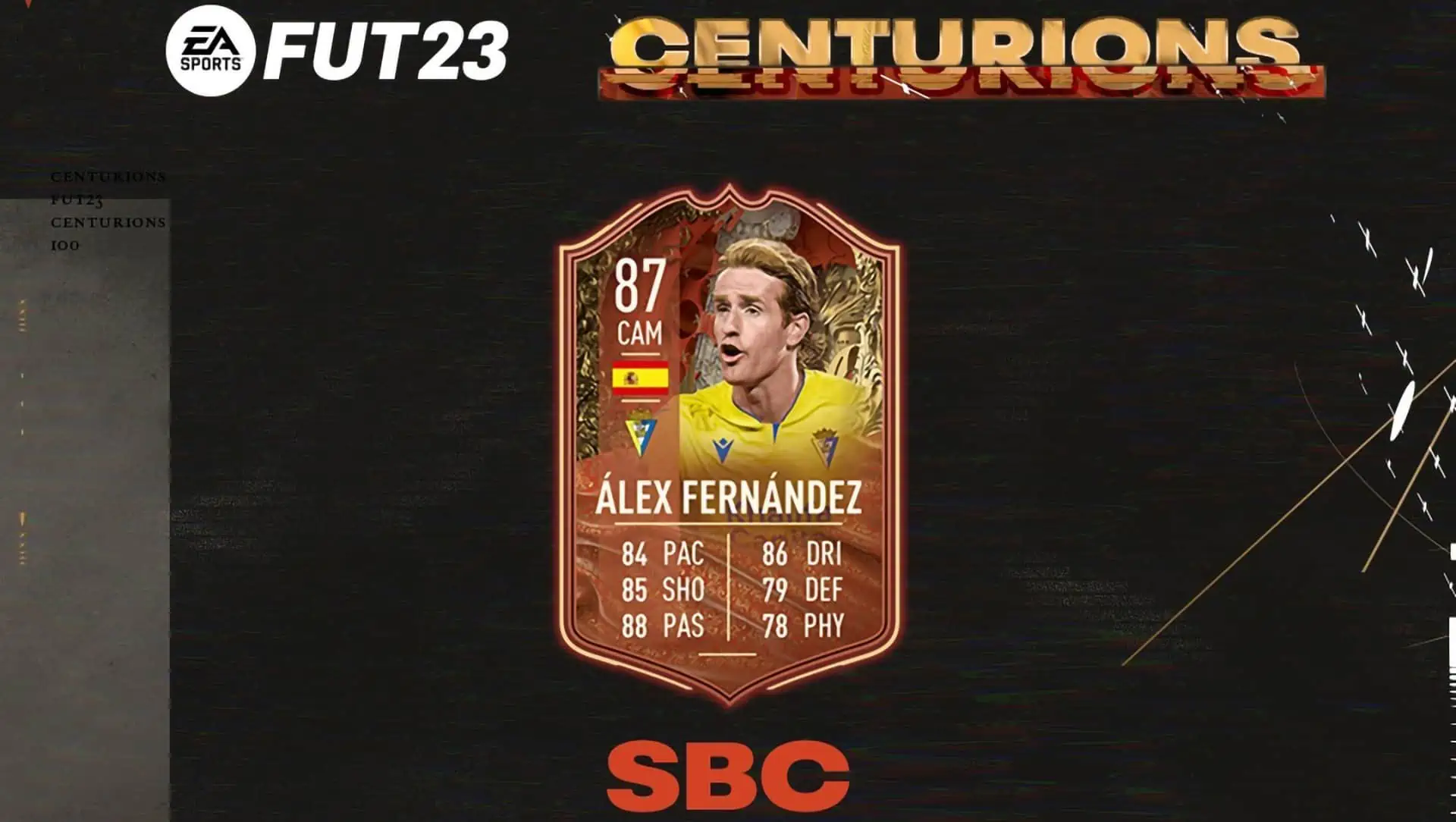 cover sbc alex fernandez centurions fifa 23