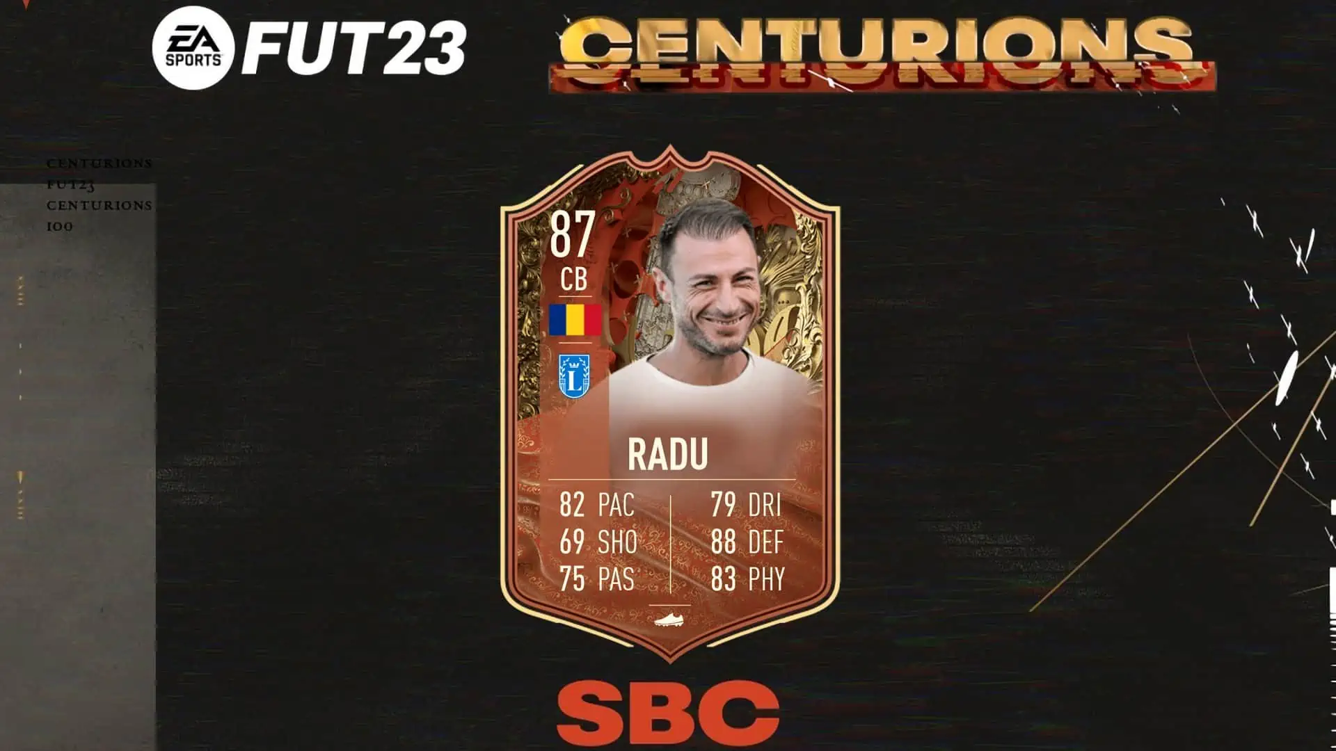 cover sbc radu centurions fifa 23
