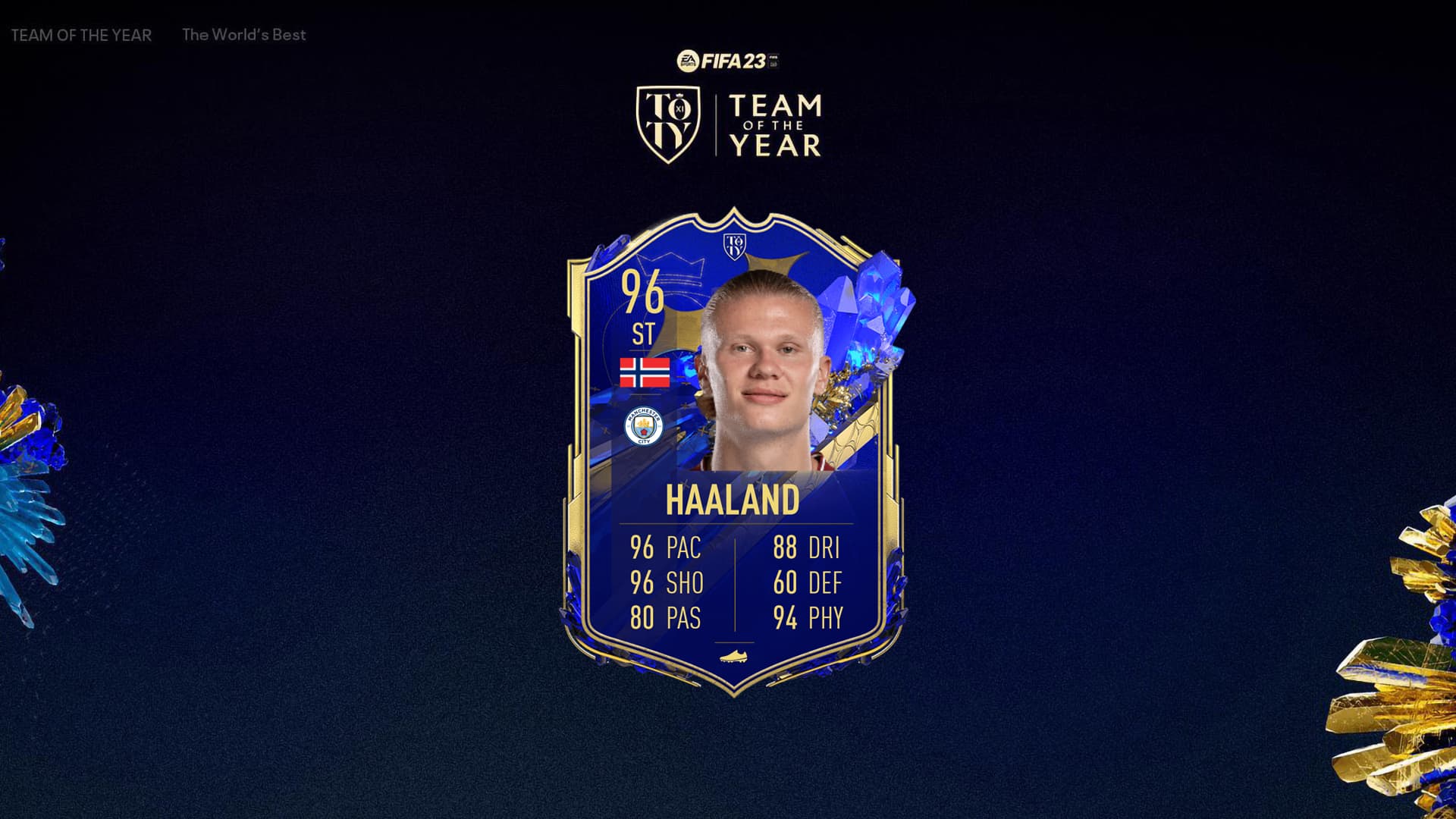 FIFA 23 Erling Haaland 12° TOTY Annunciata la carta Team Of The Year