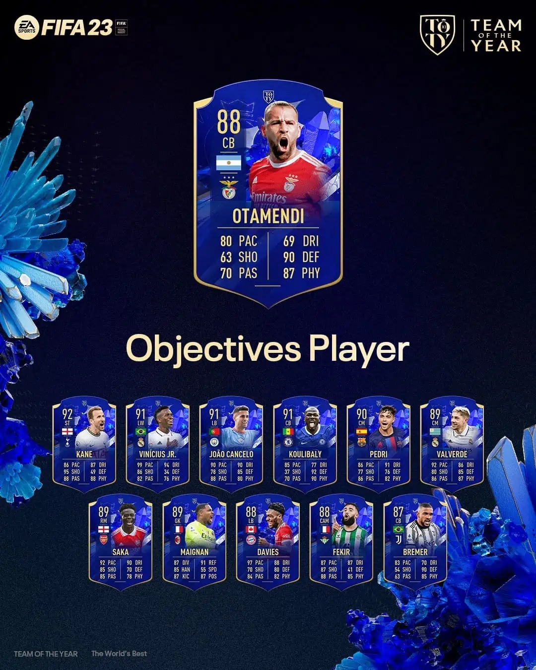 FIFA 23 Obiettivi Nicolas Otamendi TOTY Menzioni D'Onore: Disponibile la carta speciale.