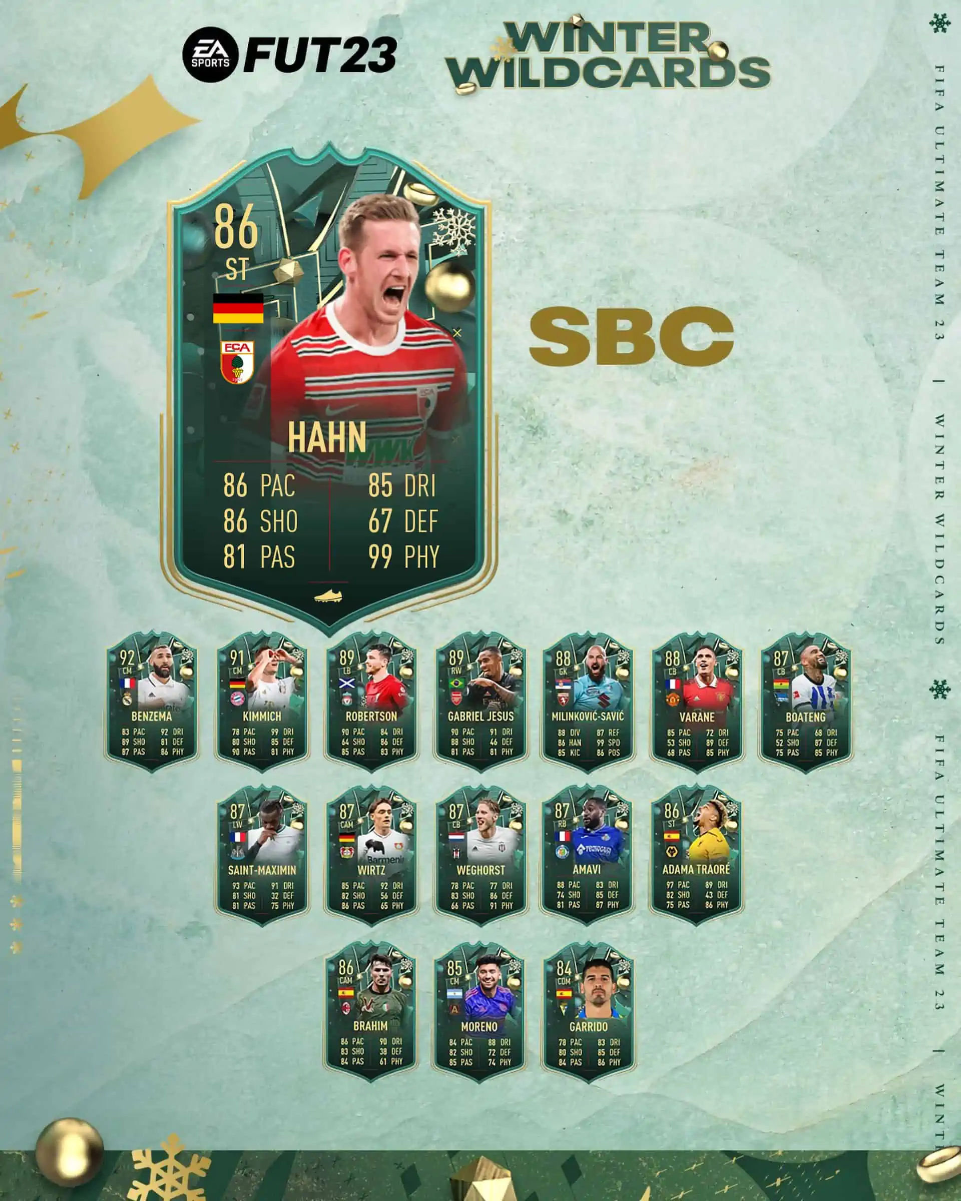 FIFA 23 SBC Andre Hahn Winter Wildcards: La carta Jolly Invernali del tedesco.