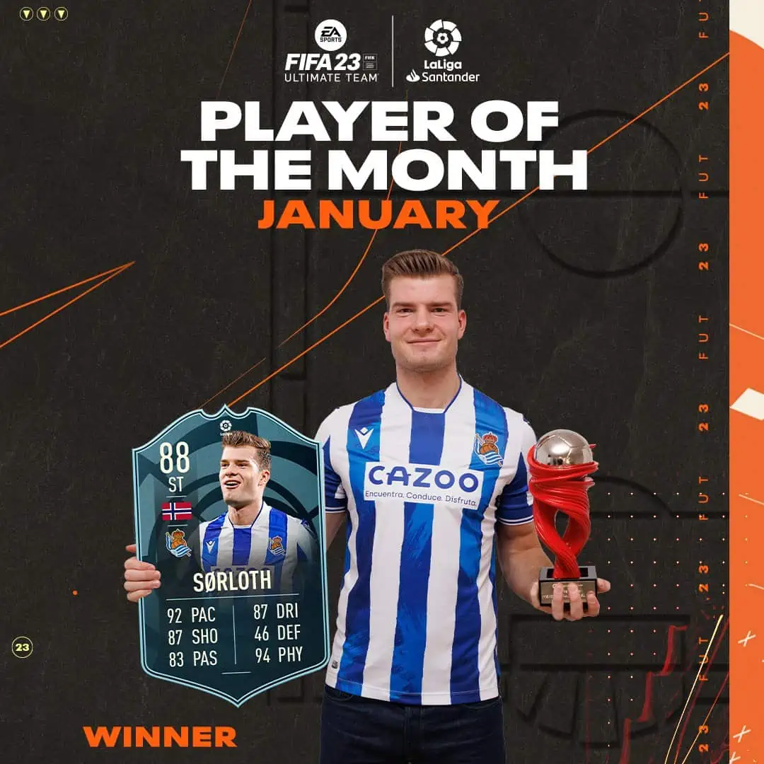 FIFA 23 SBC Alexander Sorloth POTM Gennaio: Il nuovo Player Of The Month de LaLiga.