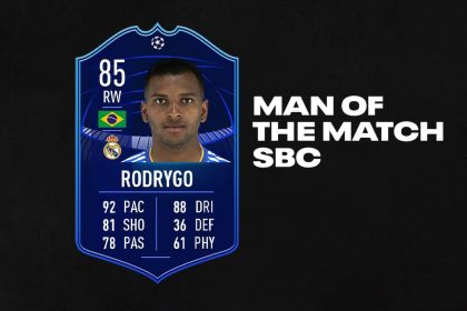 cover sbc rodrygo motm UCL fifa 23