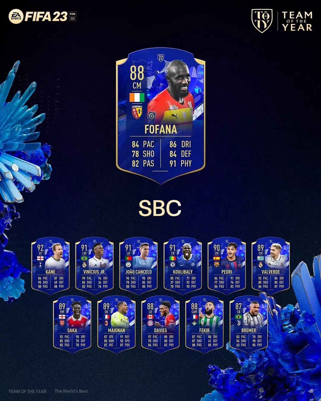 FIFA 23 SBC Seko Fofana TOTY Menzioni D'Onore: Annunciata la carta dell'ivoriano.
