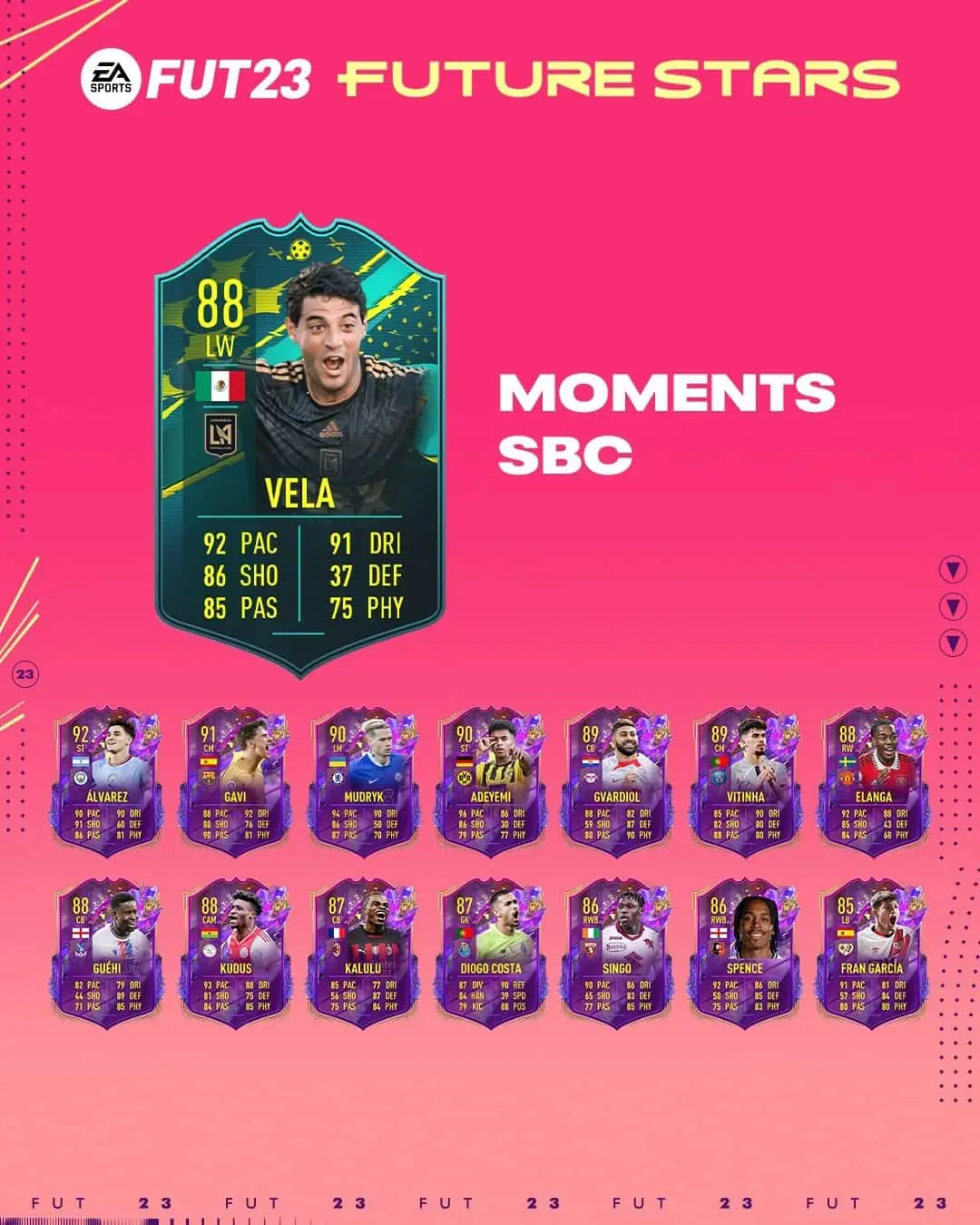 FIFA 23 SBC Carlos Vela Moments: La carta speciale dell'attaccante messicano.