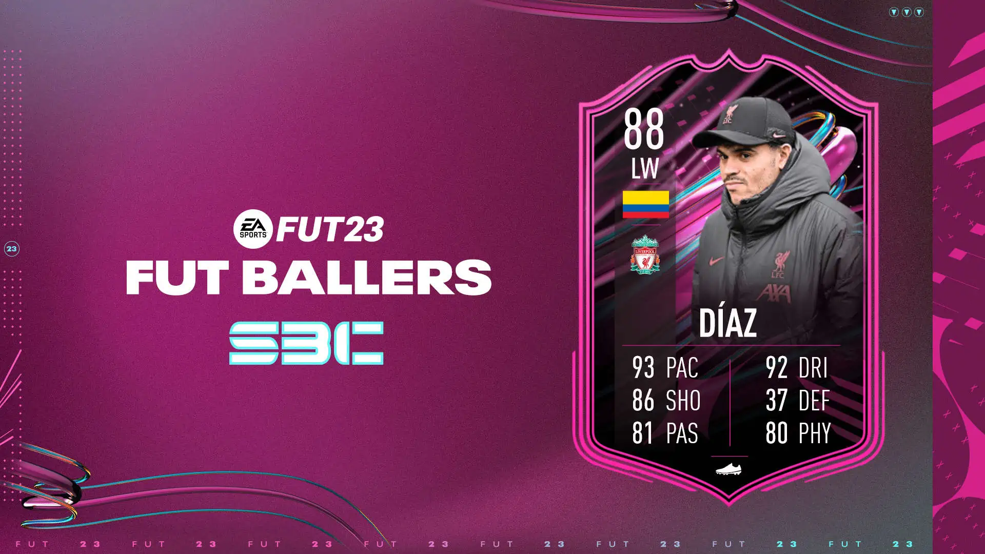 FIFA 23 SBC Luis Diaz FUT Ballers: Annunciata la carta del fuoriclasse colombiano.